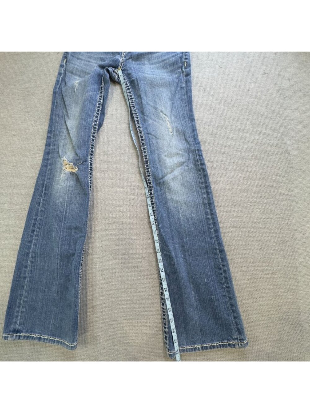 Anoname Joelle Bootcut Jeans Womens Size 27 Distressed Medium Wash Denim 28x32 - Picture 13 of 16